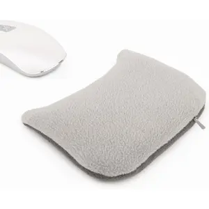 Large Mouse Wrist Rest Bean Bag, Ergonomic Mouse Support Pad Filled with Ergo Beads For Computer, Laptop, PC Gaming (Gray)