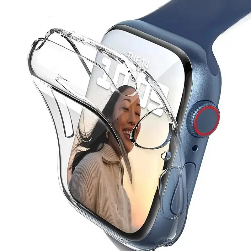 TPU HD High Sensitivity Watch Screen Protector, 2 Counts Smart Watch Screen Protective Film, Full Coverage Screen Protector Film Compatible With Apple