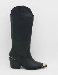 Stivali Raffinata knee-high 2-in-1 convertible boots in black suede & leather women's shoes