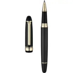 319 Piano Black Lacquer Rollerball - Stunning Luxury Pen with 24K , Heavy,  Black Ink Refill,   Set for Men & Women, Professional, Executive Office, Fancy Classic Pens