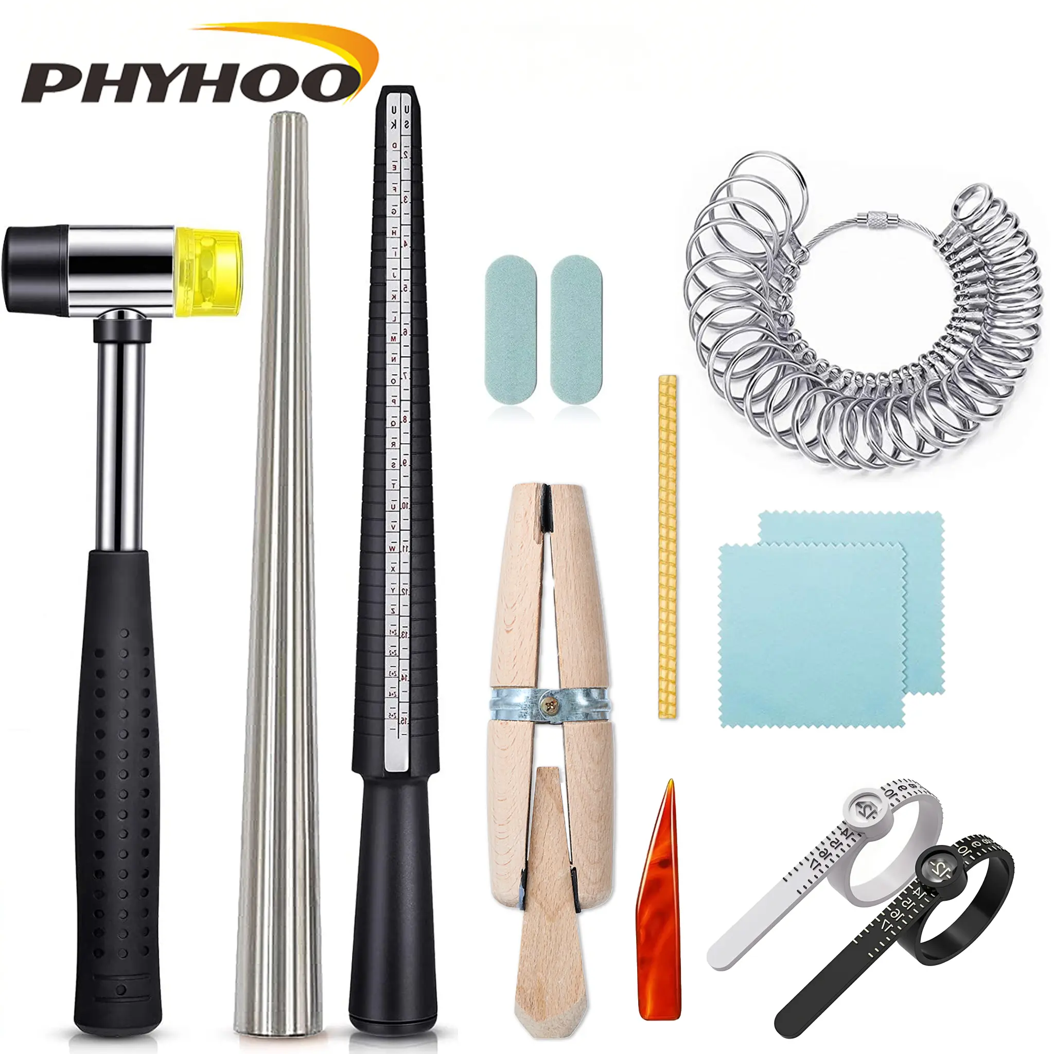 Essential Ring Making Tools Complete Ring Making & Sizing Kit – Professional Ring Mandrel, Hammer ...