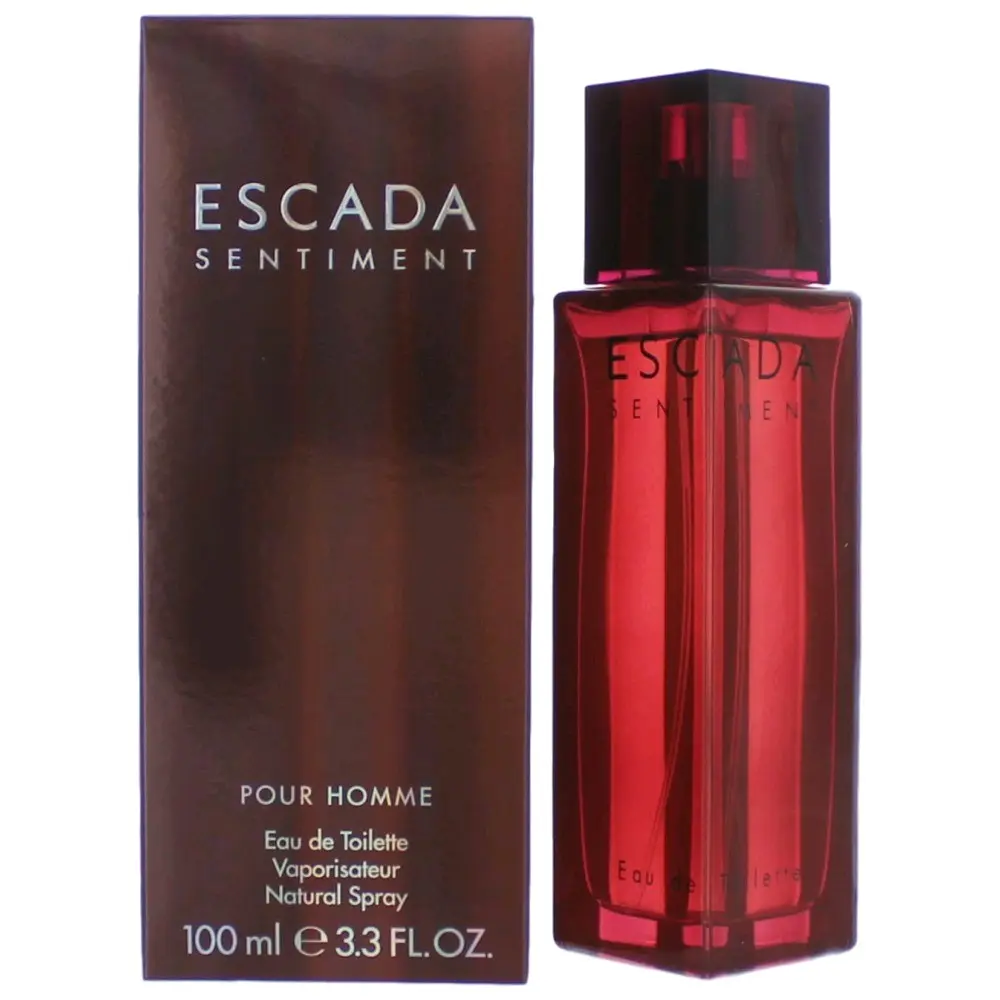 Escada Sentiment by Escada, 3.4 oz EDT Spray for Men, Cedar, Wood, 3.4 Fl Oz, Single Bottle, Spicy, Scent Men's Fragrance