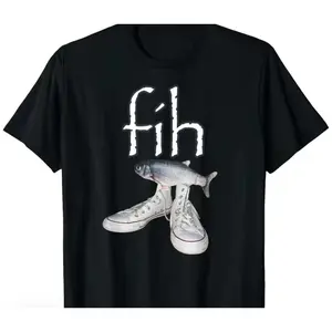 Fih Fish In Shoes Shirt, Weird Fish Meme T-Shirt, Funny Fish In Sneakers Tee, Viral Meme Casual Top, Multiple , Absurd Fish Meme Shirt, "Fih" Fish In Shoes Graphic Tee, Weirdcore Fish T-Shirt, Viral Fish Meme Casual Top