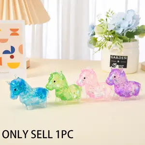 Stress Relieving Toy, Unicorn Squeeze Toy, Transparent Soft Gel, Stretchy Slow Rebound, Glitter Filled, Anti-Anxiety, Squishy Sensory Fidgets, Perfect Gift