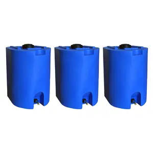 WaterPrepared 55 Gal Stackable Design Utility Water Tank with Large Cap (3 Pack)