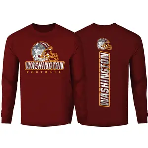 Men Army Camo Football Long Sleeve Shirt - Washington