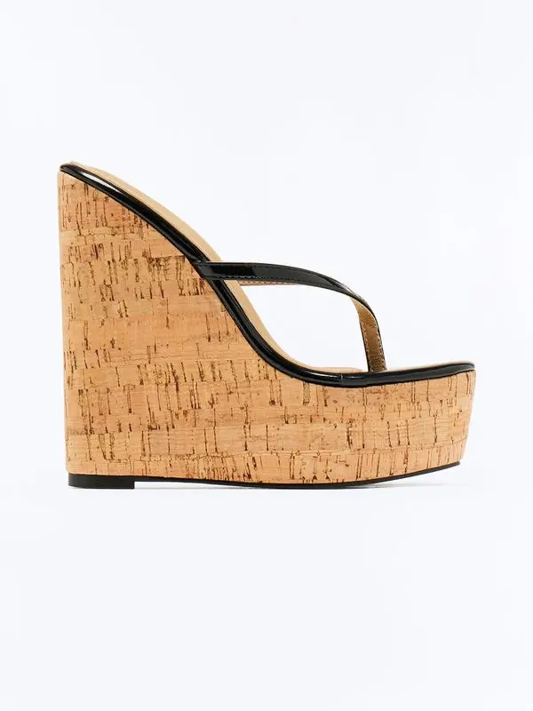 Women's Kaleo Thong Platform Wedge Heels - Fashion Heeled Women's Shoes, Comfortable Walking Elegant Stylish Footwear