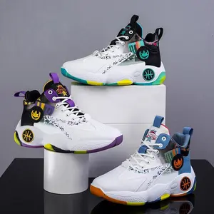 Four seasons models casual sports basketball shoes outdoor trend men's shoes shock absorption streetwear