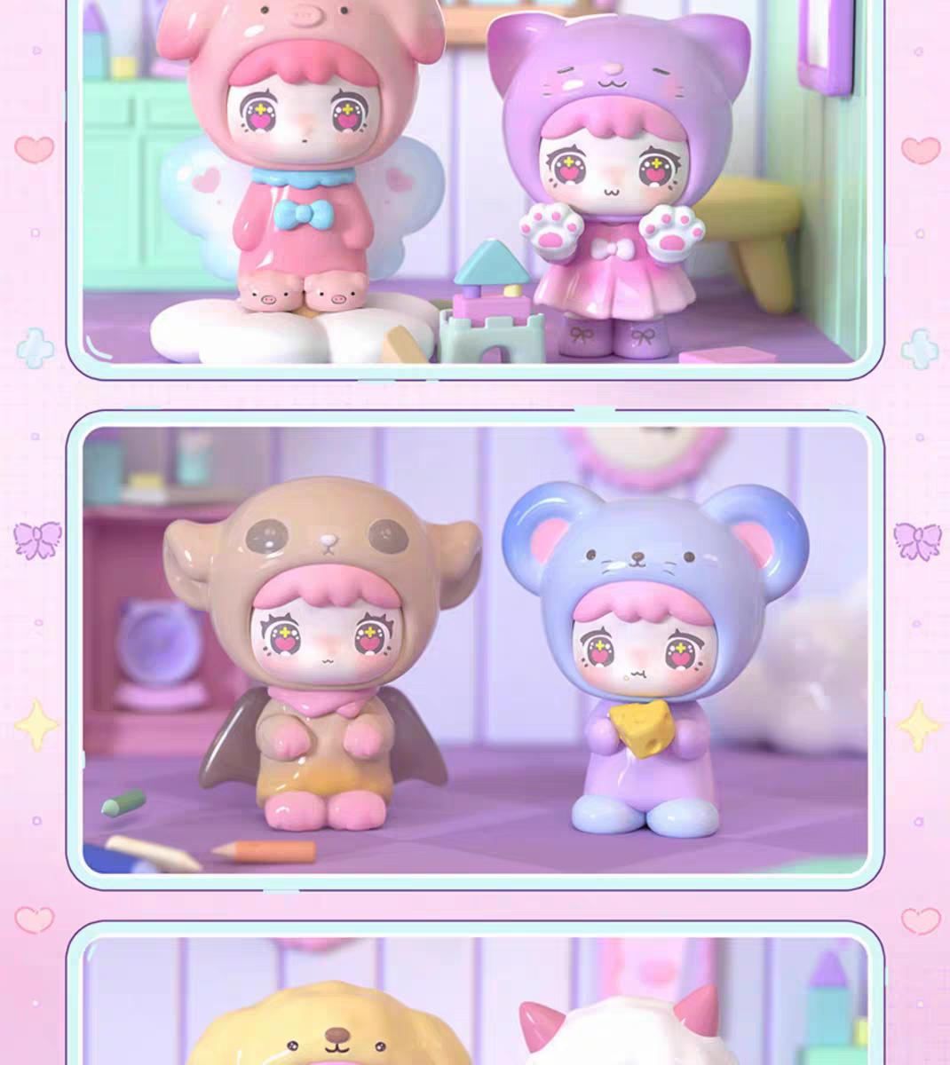 QUBLL Animal castle daylight Series Dark Night Series cute bean