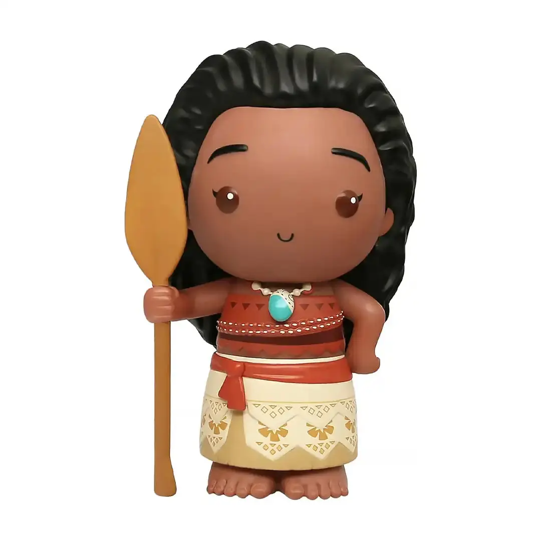 Disney Princess Moana Monogram Figural PVC Piggy Bank - Cartoon Kids Collectible Size Figure, Modern-Design-Style Home Supply for Display & Coin Storage, Home Decor Ornament, Novelty, Set, Coin Bank