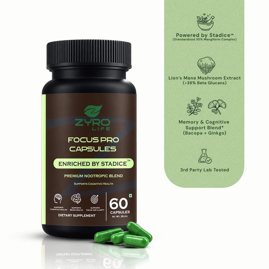 Zyro Life Focus Pro Capsules - Stadice Formula