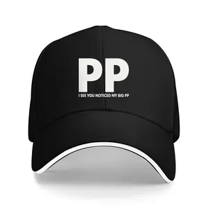 I See You Noticed My Big PP FUNNY RUDE Baseball Cap, Street Hip Hop Hat, Adjustable Hat, Visor Trucker Hat, Valentine'S Day, Mother'S Day Gift, Vintage Print Hat, Suitable For Men And Women, Fun Sun Hat, Summer Fishing Hat 1pc