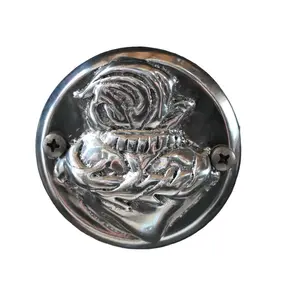 Chrome Engraved Rose & Heart Points/Timing Cover