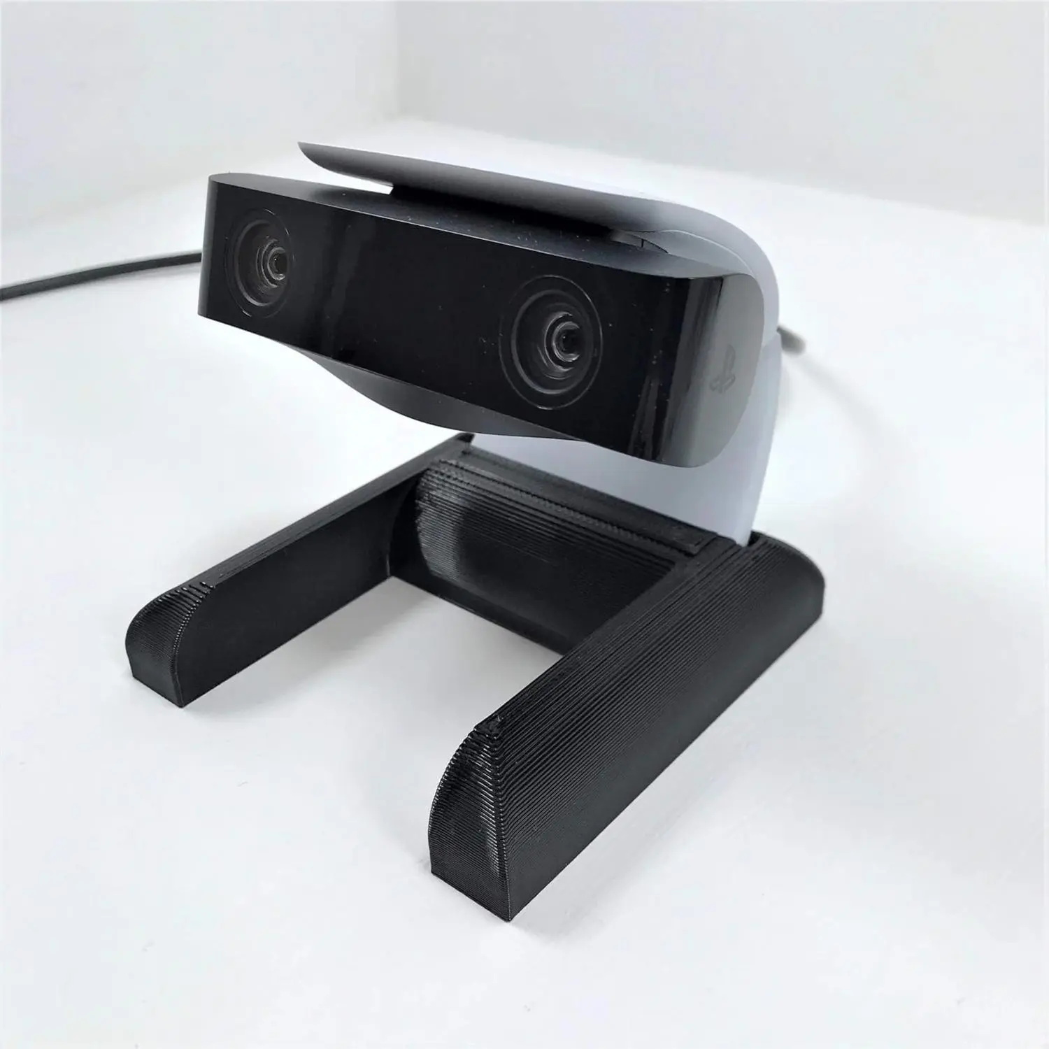 3D Cabin PS5 HD Camera Desk Stand Holder Mount Bracket for PlayStation 5 Black Fully Adjustable Angle & Extended Legs Solid Placement