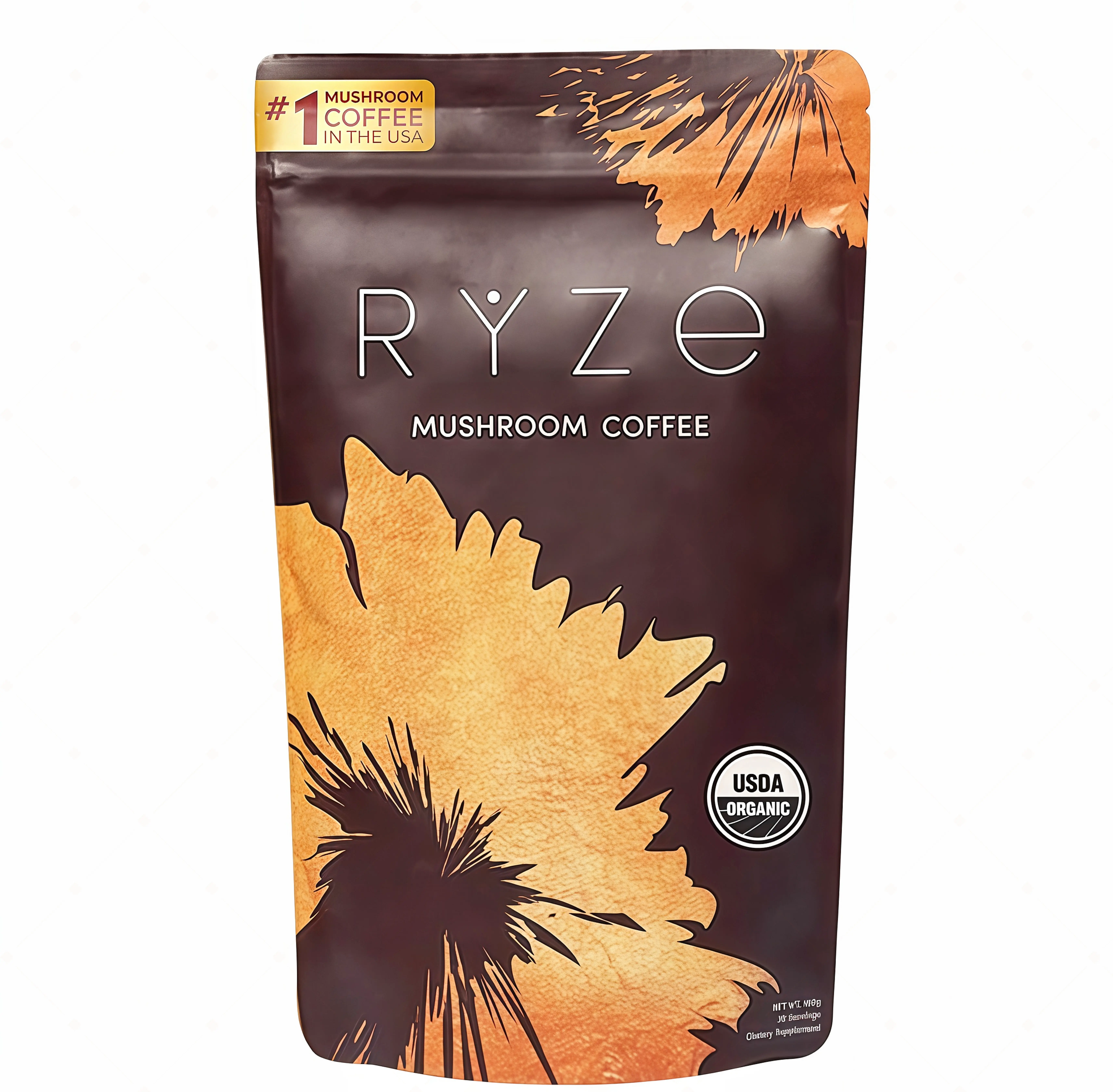 RYZE Mushroom Coffee USDA Organic with 6 Adaptogenic Mushrooms and MCT Oil SA USA Grown Instant Coffee for Better Energy, Focus, Digestion, Immunity with Turkey Tail, Shitake, Lion's Mane, 30 Servings Vitamin