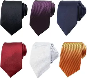 6Pcs Men's Necktie Classic Silk Tie Woven Jacquard Neck Ties High Quality Neckties Perfect Gift for hHusband, Father and Friends