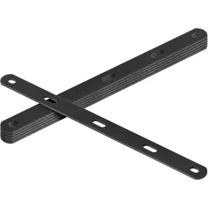 6 PCS 16" Mending Plate Straps Heavy Flat Straight Brace Bracket with Slot Hole Fits 3/8" Bolt 8 Gauge