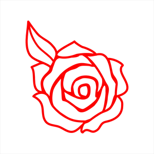 Rose Flower Vinyl Decal / Sticker 2(TWO) Pack