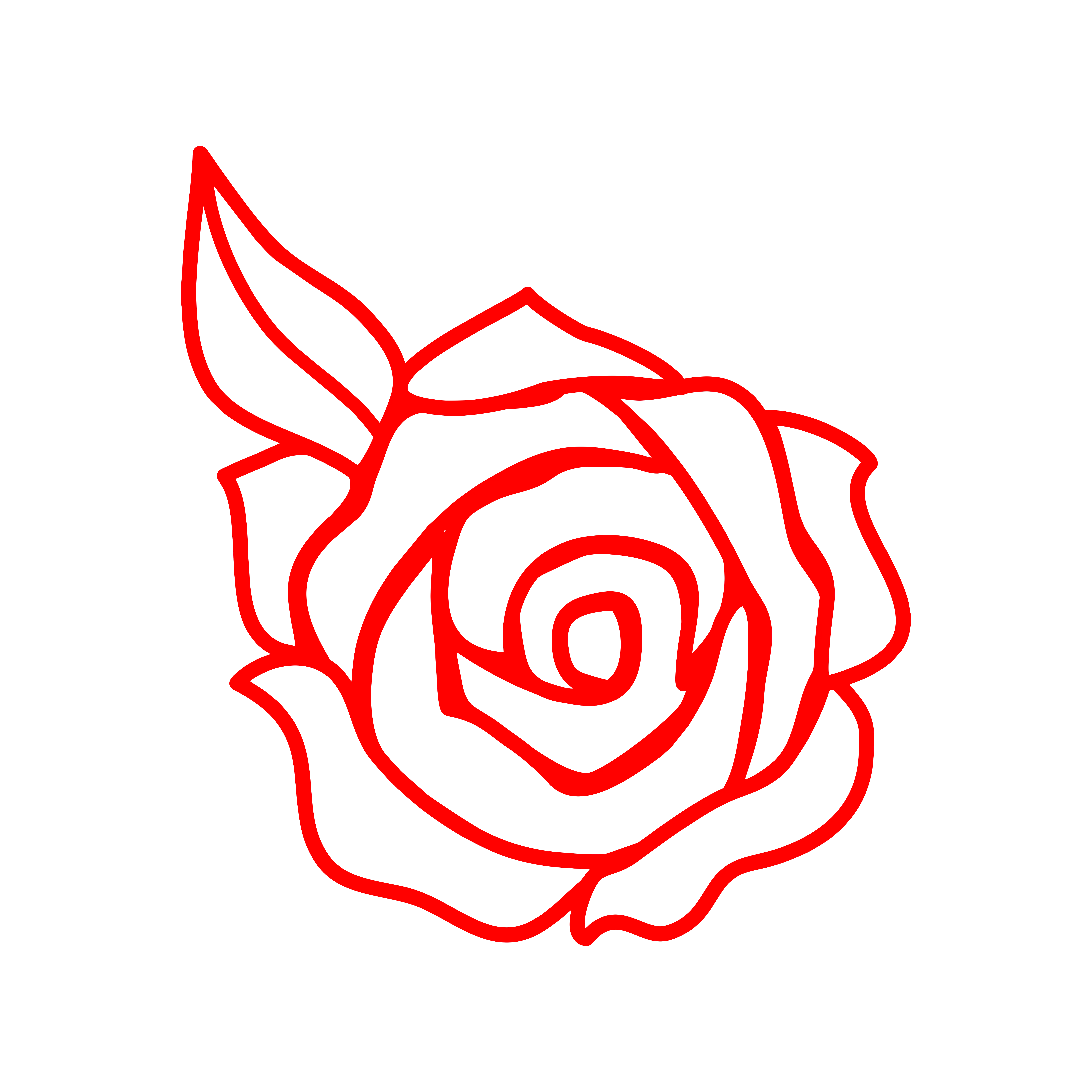 Rose Flower Vinyl Decal / Sticker 2(TWO) Pack