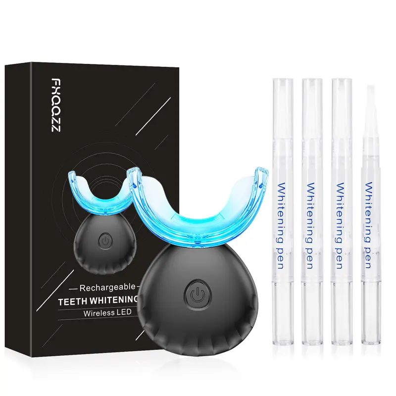 Oral Care Set, Oral Brightening, Home Wireless Tooth Care Kit with 16 LED Accelerator, Natural Effective Stain Removal, Includes 4 Teeth Gel Pens, Teeth Whitener Pen, Teeth Brightener, Oral Care Product