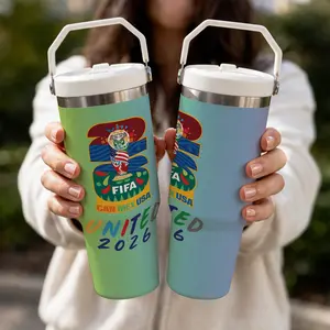 1 Pc Insulated Mug 30oz Skinny Tumbler With Handle And Lid, Double Wall Vacuum Cup, Leak Proof Thermal Mug, Keeps Hot 12 Hours Cold 24 Hours, 2026 Event Style Travel Mug For Coffee Tea, Gift For Men Women Sports Fans Holiday Daily Use