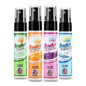 1oz Flushie Pre-Toilet Spray No Smell Pre Poop Toilet Spray For Poop Odor Eliminating Air Freshener Travel Size Cruise Essentials Nature Perfume Scented Scent Aroma Fragrance