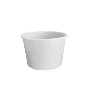 CCF 8OZ Ice Cream Paper Container - White 500 Pieces/Case