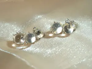 Transparent Bead Earrings, Light Bulb Earrings Female Elegant
