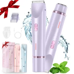 2 in 1 Electric Hair Removal Instrument, 1 Box USB Rechargeable Waterproof Hair Removal Machine & Accessories, Portable Hair Removal Tool for Women