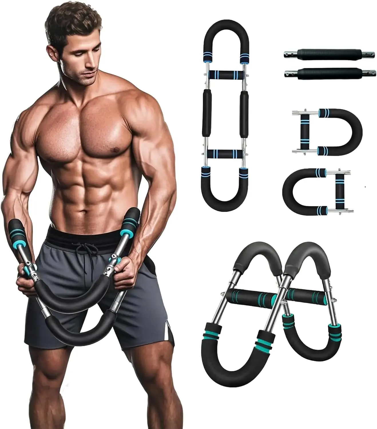 2025pro Arm Trainer |3-in-1 Arm Strengthener with AdjustableTension -Forearm/Chest Trainer, Portable Home Tricep Workout Equipment Multifunctional Workout Station Tricep Workout Equipment Multifunctional Workout Station summerwins