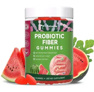 9-in-1 Probiotic Prebiotic Fiber Gummies for Adults & Teens, Sugar-free Fiber Supplement with Psyllium Husk, FOS, Inulin, ACV & 5 Billion CFU Bacillus Coagulans for Digestion & Gut, 60 Vegan Gummies