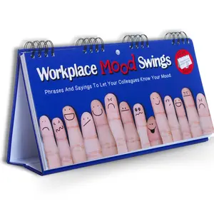 Boxer Gifts - Workplace Mood Swings Flip Book - Fun Desktop Accessory - Funny Joke White Elephant Gift