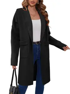 SuperPrity Womens Cardigan Sweater Spring Fashion 2025 Casual Oversized Knit Open Front Long Coatigan Jacket Coat Trendy Outfit