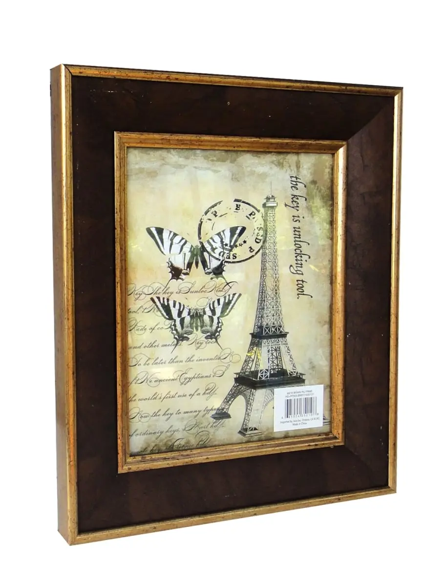 Jeco HD-PF003-BRP Basic 8x10 in. Dark Brown Ceramic Photo Frame, Easy-Install Home Decor Accessory for Home Supplies