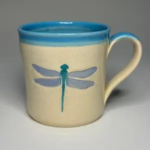 Matt Burton Pottery, "Dragonfly" mug