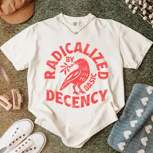 Radicalized By Basic Decency Unisex Comfort Colors T-shirt, Political Protest Tee, Feminist Activist Gift, Liberal Clothing, Social Justice