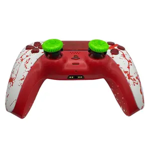 Pair of 3D Printed PS5 Thumbstick Grip Extenders Green & Black Plastic & Rubber Material Concave Good for FPS Games