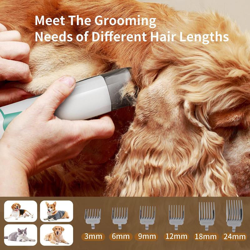 Grooming Vacuum, Dog Vacuum Brush for Shedding Grooming, Dog Hair Vacuum Groomer, 7-in-1 Pet Grooming Kit for Cat Dog, Pet Products
