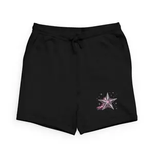 Starburst Graphic Sweatshorts — Pink Sparkle Star Embroidery