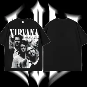 [MusicStyle] Nirvana Heavy Acid Wash Heavy Metal Shirt, Unisex Oversize Rock Band Washed Heavyweight Cotton T-shirt, Gift For Rock Music Lovers , Gothic Punk Emo Grunge Y2K Outfits