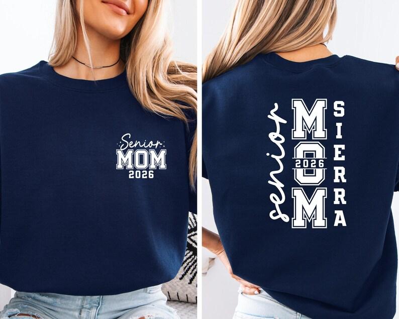 Senior Mom 2026 Shirt - Sweatshirt - Hoodie, Graduation 2026 Mom, Senior Gift Graduation, Matching Family Senior Mom 2026, Class Of 26 Crewneck Tee