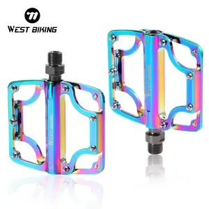 WEST BIKING Cycling Pedals Fixed Gear MTB BMX Bicycle Pedals 9/16" Foot Pegs Outdoor Sports  Mountain Bike Bicycle Pedal