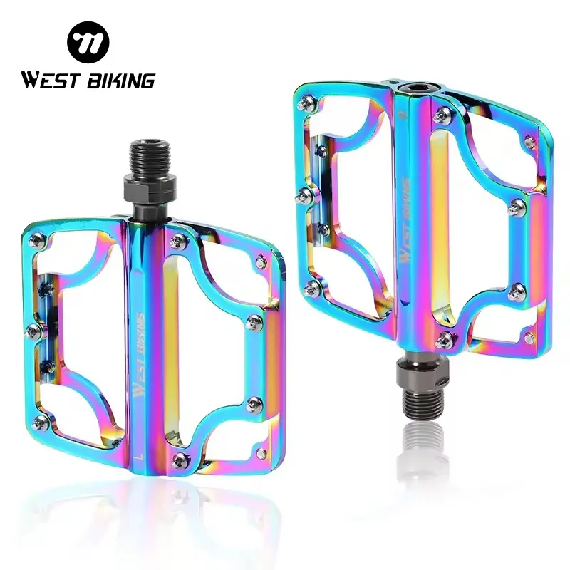 WEST BIKING Cycling Pedals Fixed Gear MTB BMX Bicycle Pedals 9/16" Foot Pegs Outdoor Sports  Mountain Bike Bicycle Pedal Bike Parts