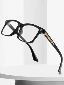 Unisex Frame Anti-Blue Light Glasses, Eyeglass Frames, Fashionable Plain Design PC Material Eyewear, All Season Wear Comfort Accessory