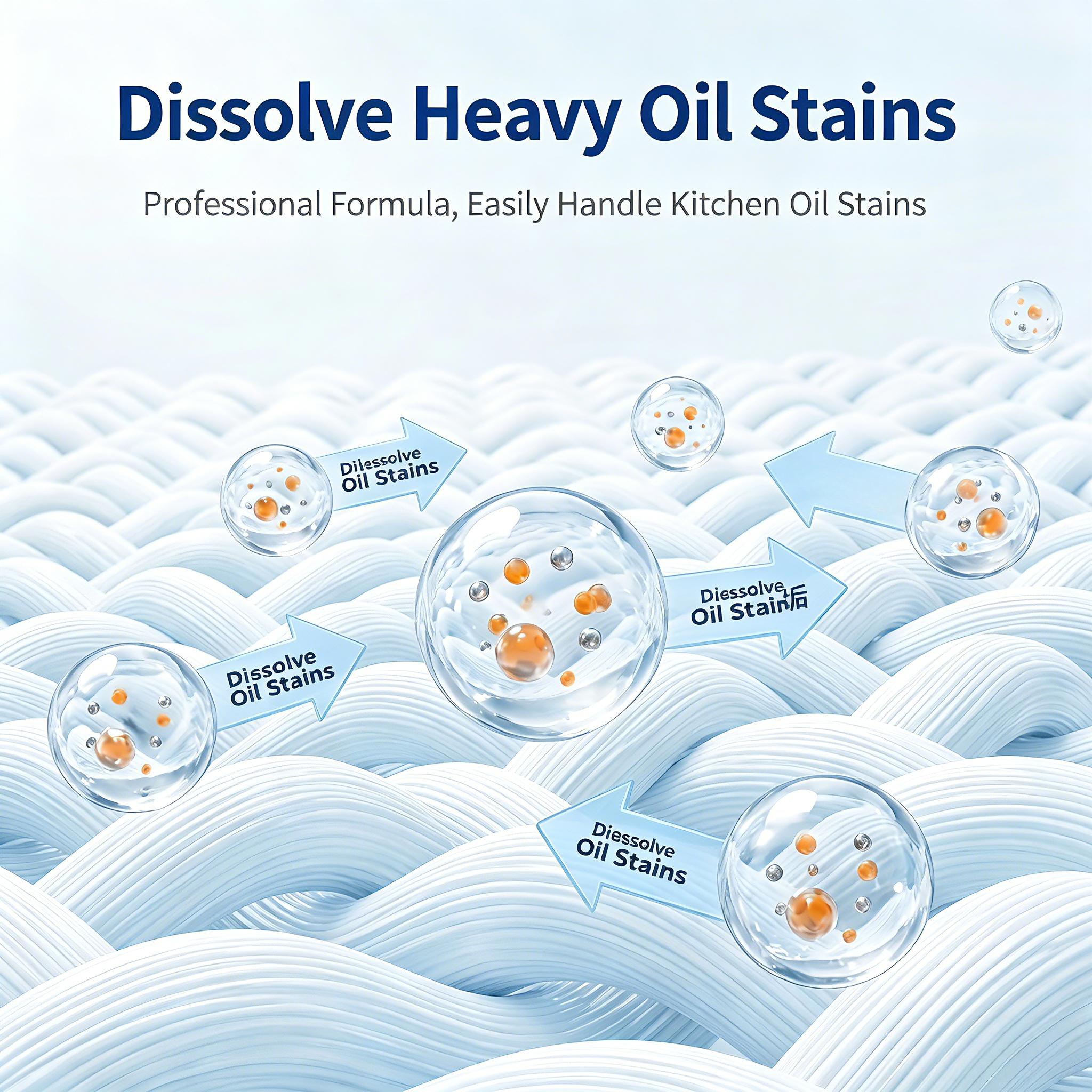 Heavy Duty Kitchen Degreaser Spray, Kitchen Grease Cleaner -For stovetops and range hoods - Removes greasestains - 500 ml/bottle Powerful Cleaner and Degreaser for Ovens, Stove Tops, Countertops and Appliances