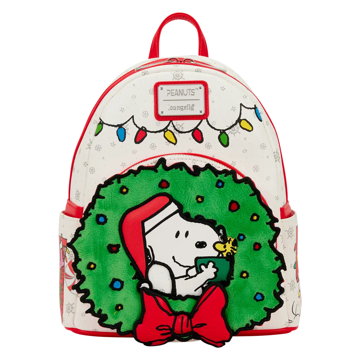 Peanuts Snoopy & Woodstock Holiday Plush Wreath Mini Backpack Peanuts Snoopy & Woodstock Holiday Plush Wreath Mini Backpack