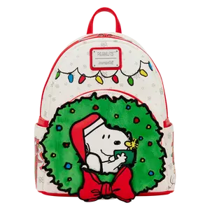 Peanuts Snoopy & Woodstock Holiday Plush Wreath Mini Backpack