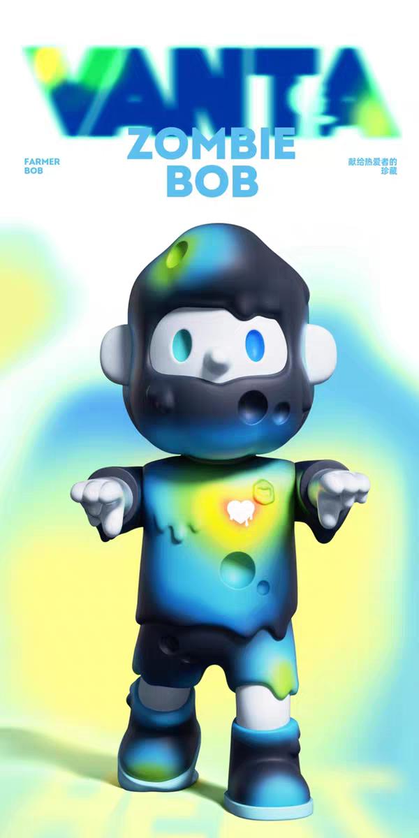 [FINDING UNICORN] BOB-400% VANTA ZOMBIE BOB HEAT Collection Figurine Toys for Modern Home Decor, Collectible Art Toy Cute Figures Desktop Ornament Collectible Toys Birthday Gifts