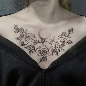 6 Large Herbal Tattoo Stickers, Including 1 Pure Flower Element and 5 Random Styles, Lasts 7 to 15 Days, Waterproof and Durable, Realistic Effect, Suitable for Those Afraid of Pain and Not Wanting to Get Tattoos