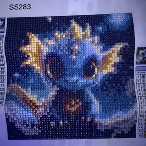 10pcs/20pcs/30pcs Diamond Painting Kit, Random Cartoon Animal, Floral and Human Patterns, 20x20cm Full-Drill Art Set with Diamond Art Tools for Wall Decor, Beginners and Adults